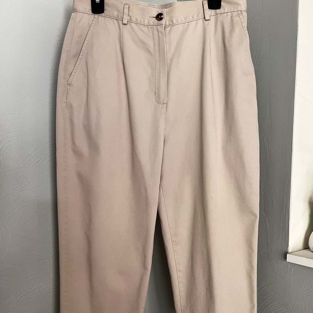 L.L. Bean Women’s Original Fit 100% Cotton Pleated Chino Pant